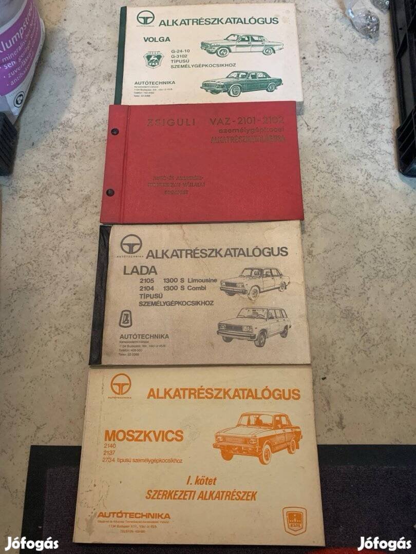 Alkatrészjegyzék Lada Moszkvics Volga Zsiguli alkatrész könyv Autóker
