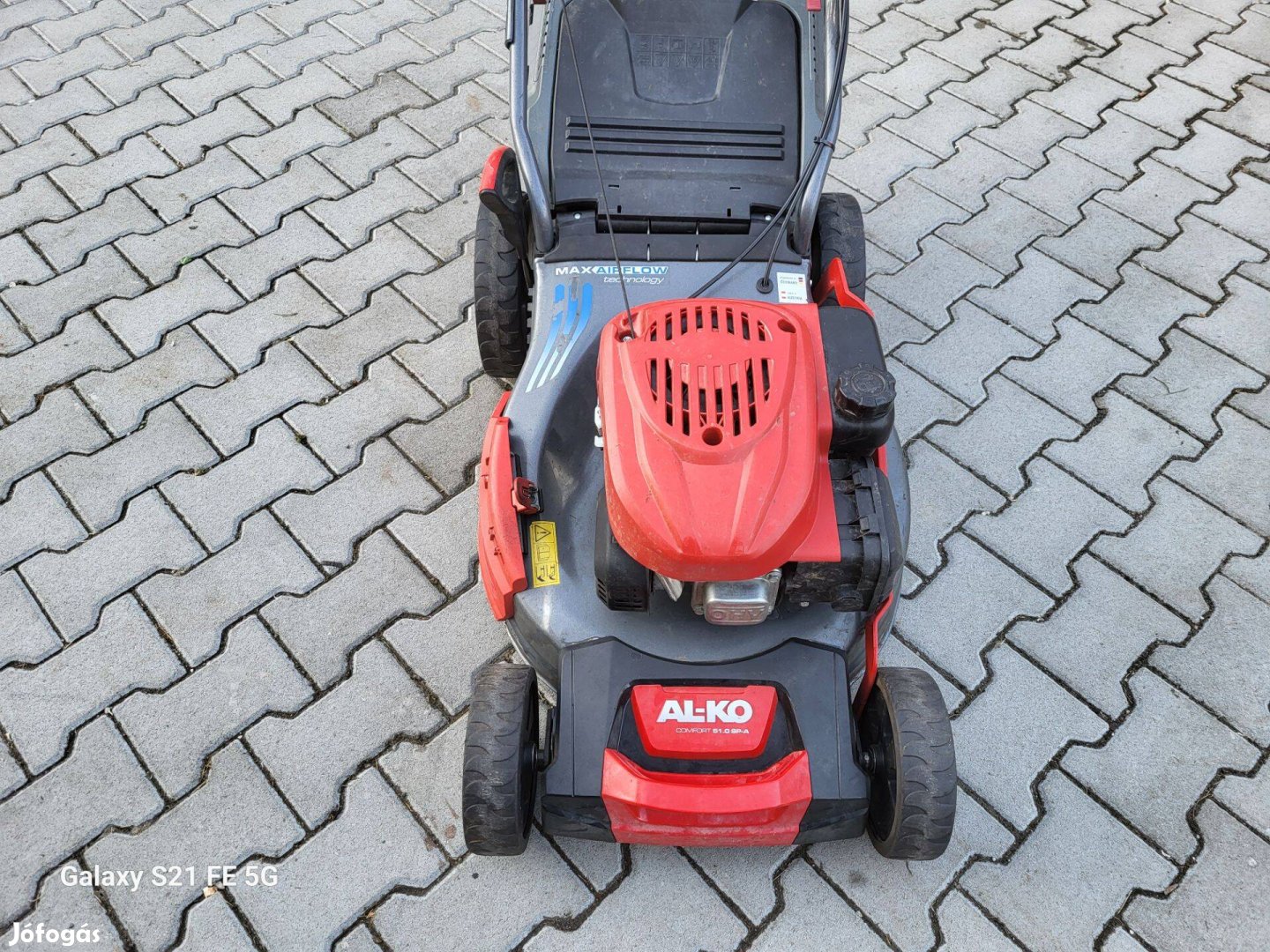 Alko Comfort: önjáró + gyűjtős - szép állapotú fűnyíró