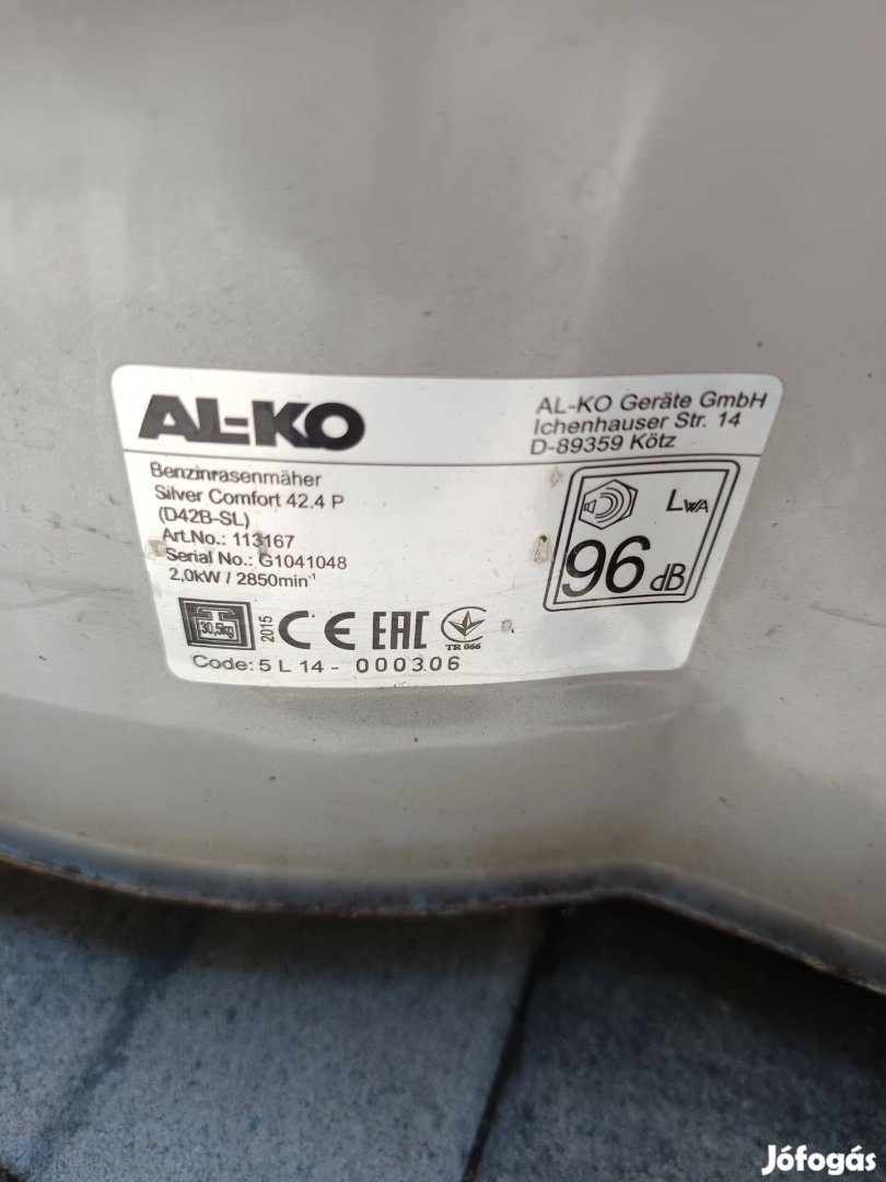 Alko benzines fűnyíró! 
