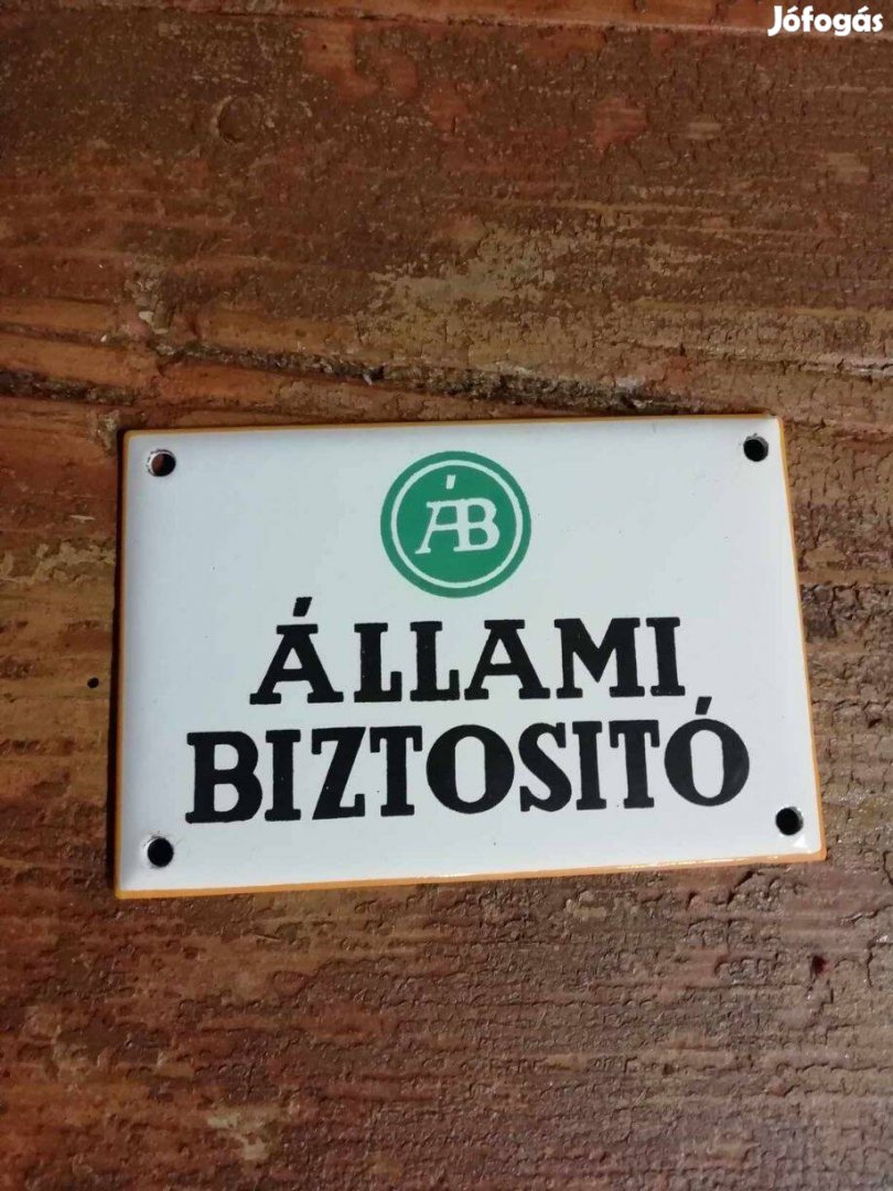 Állami biztosítós kis méretű tökéletes minőségű zománctábla