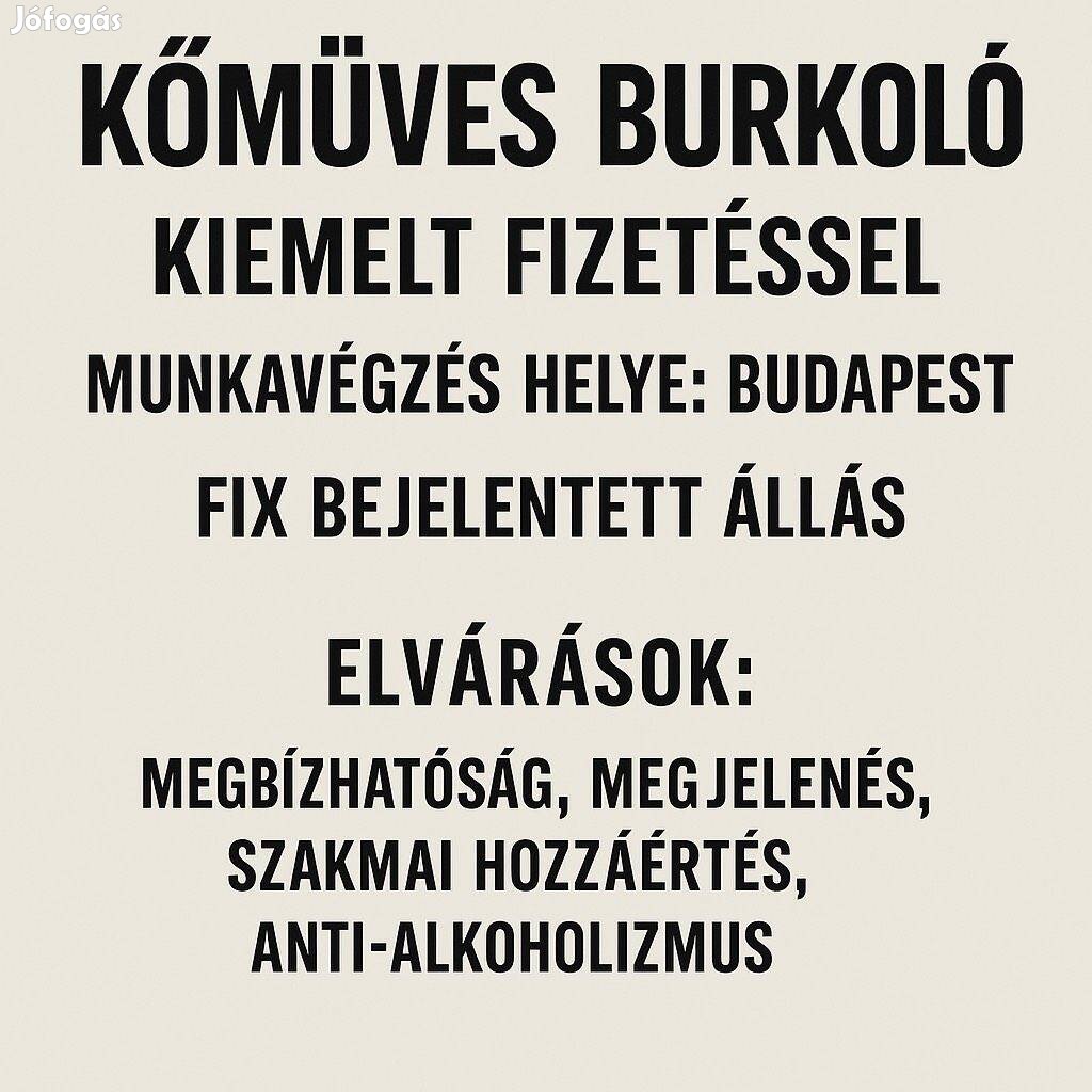 Álláshirdetés Kőműves / Burkoló munkakör