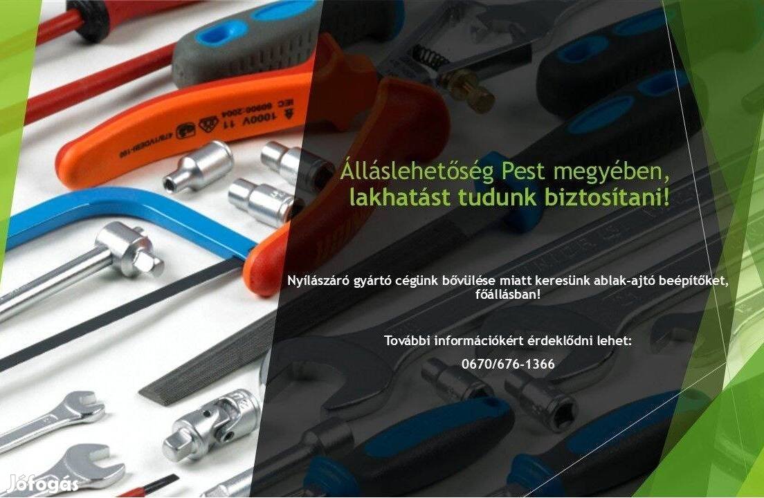 Álláslehetőség szállással
