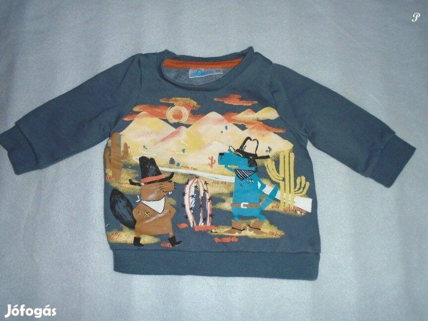 Állat mintás hosszú ujjú felső 3-6 hó méret 68