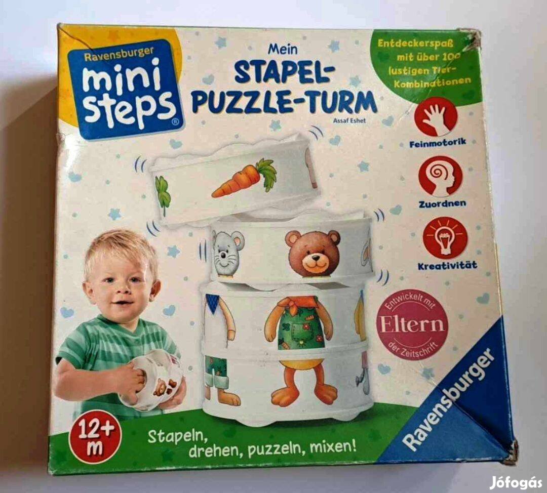 Állat mix-max puzzle torony a legkisebbeknek - Ministeps játék