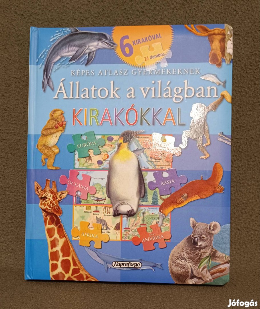 Állatok a világban - Képes atlasz gyermekeknek kirakókkal, új