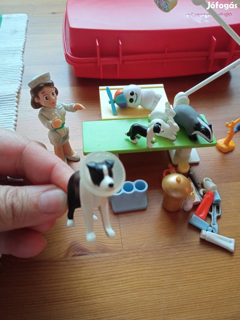 Állatorvosi rendelő, kutya, Playmobil szett