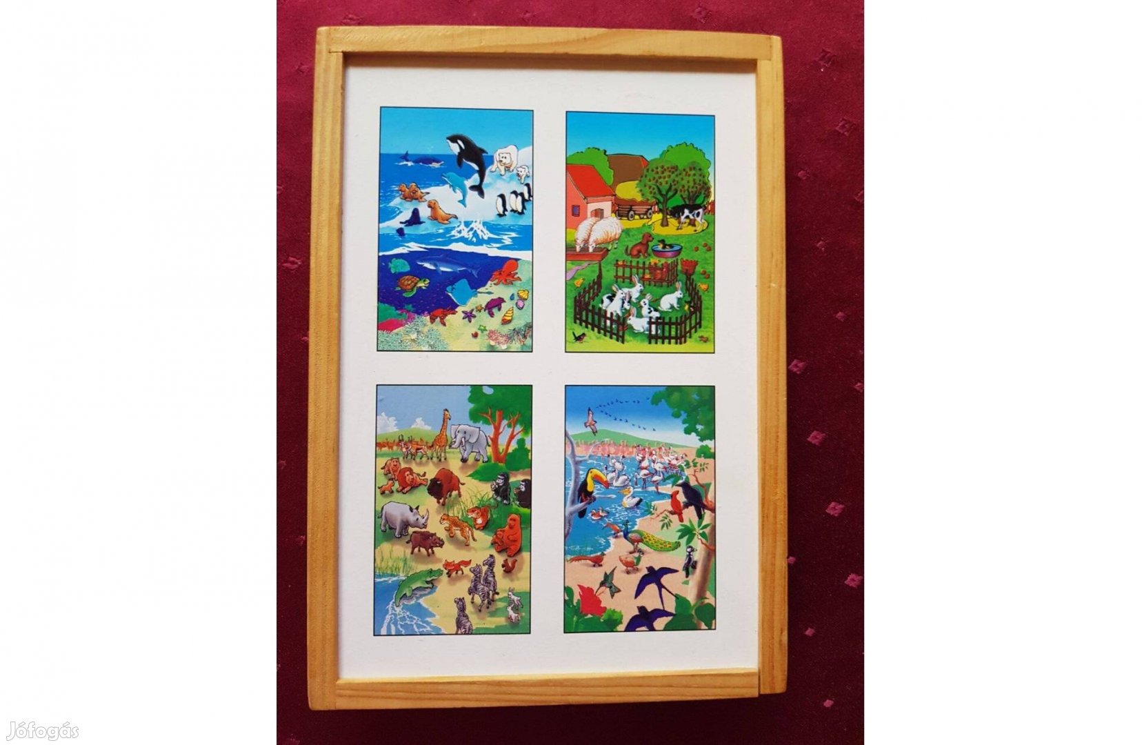 Állatos fa puzzle, 4x12 db-os