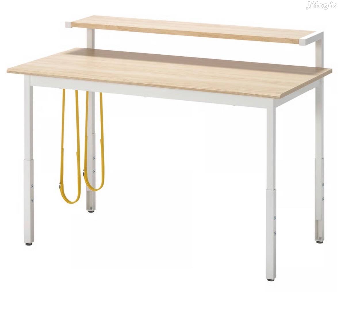 Állítható magasságú íróasztal felső polccal PC tartóval