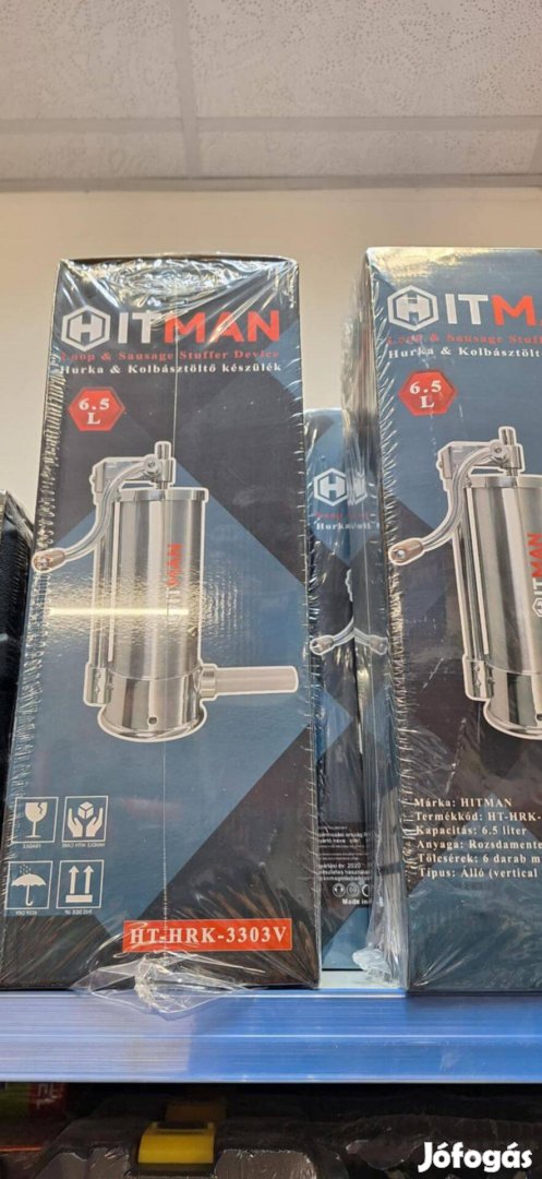 Álló kolbásztöltő hurkatöltő 6,5 L