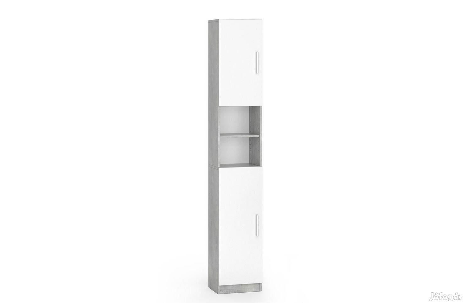 Álló szekrény, beton / fehér, 190 cm,Vicco Luis,Új