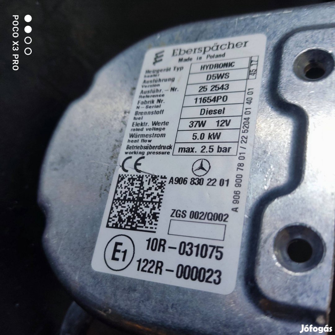 Állófűtés eberspacher D5WS állófűtés kályha elektronika Új!