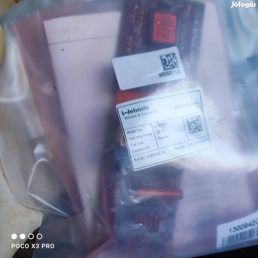 Állófűtés webasto 2000s 12v-os 2kw-os Új diesel elektronika