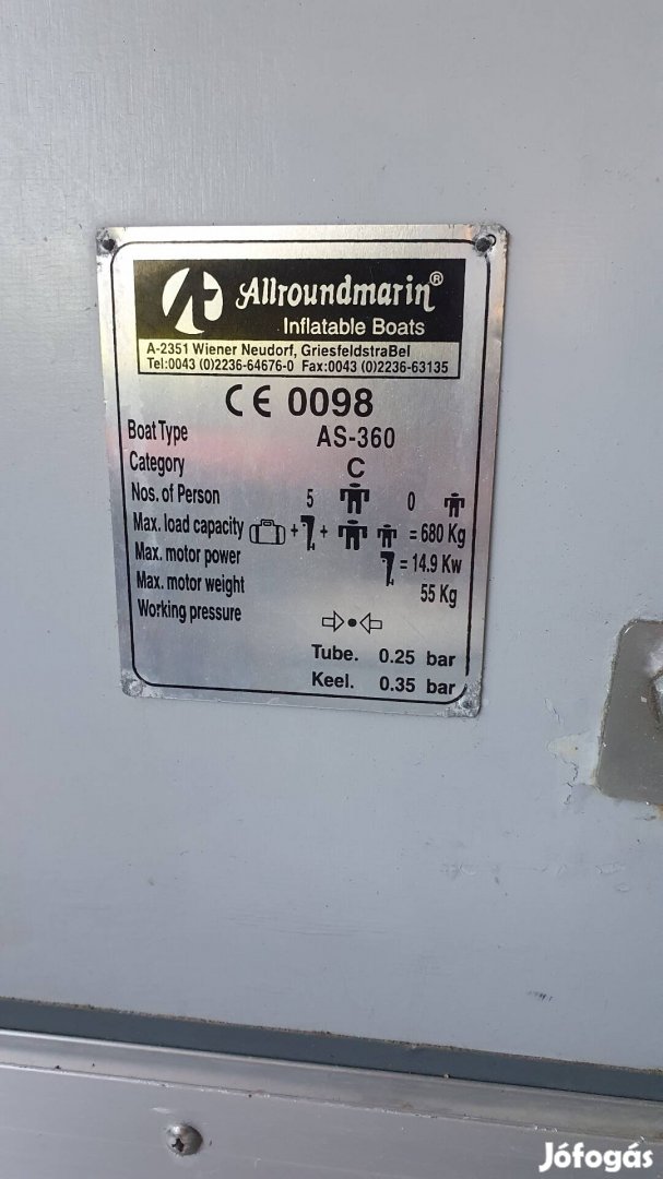 Allroundmarin AS-360 merevpadlós gumicsónak