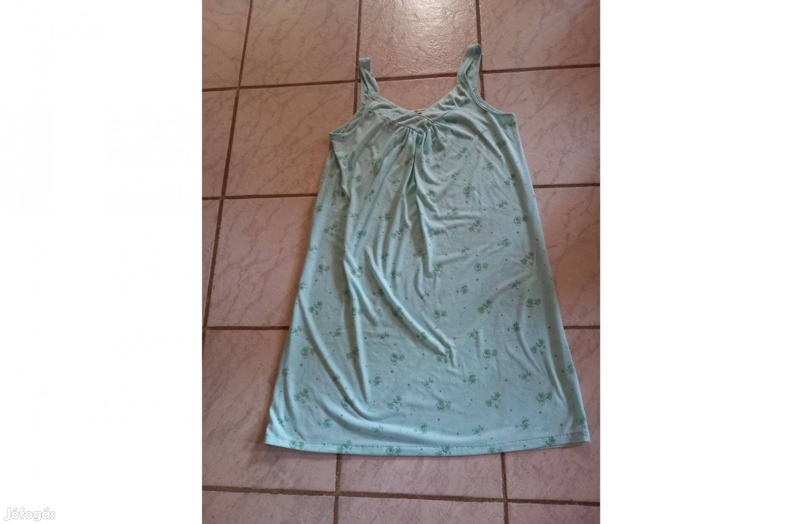 Almazöld és narancssárga pamut hálóing 42-44-es - Új