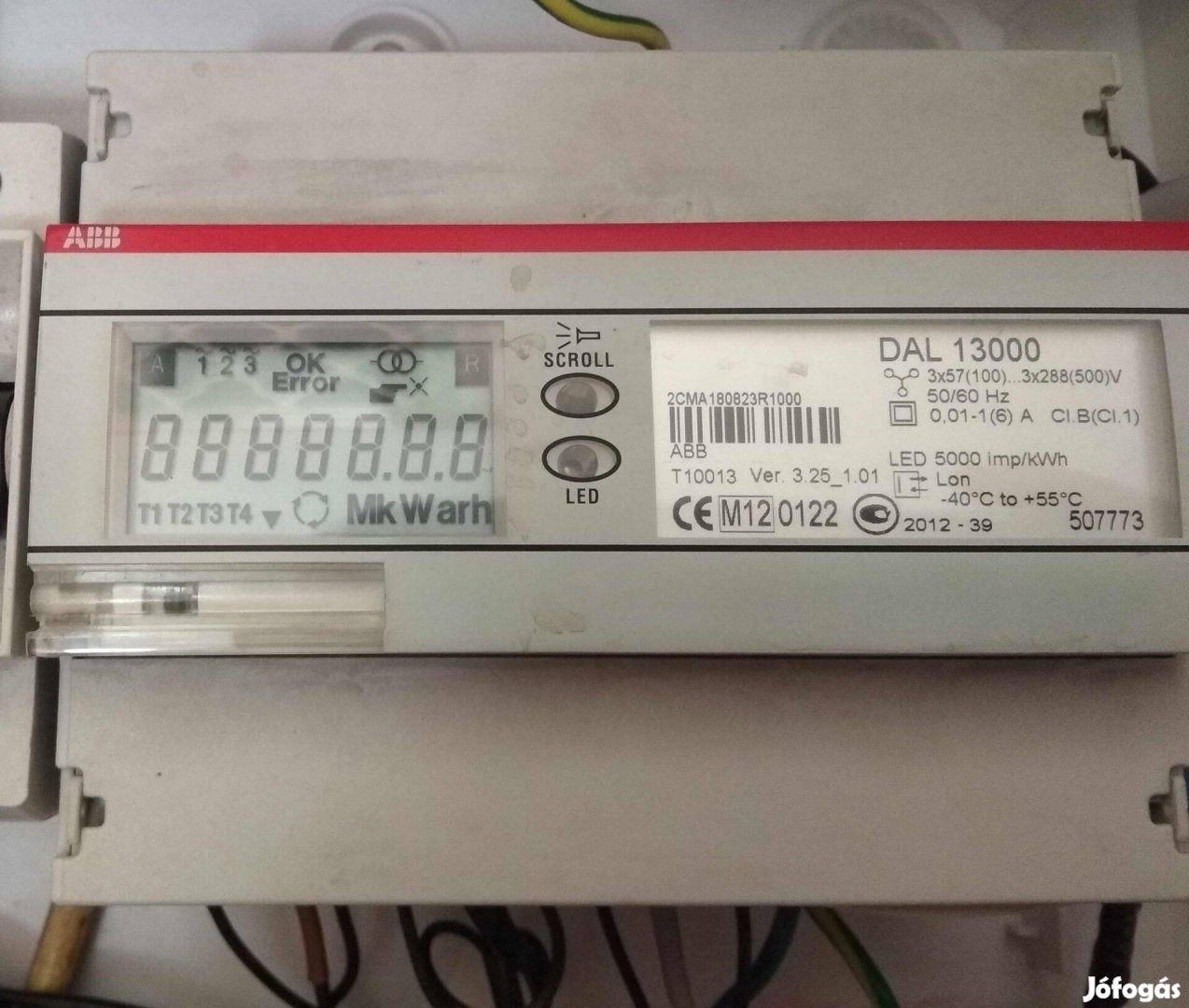 Almérő 1,3 fázis ABB villanyóra elektromos fogyasztásmérő