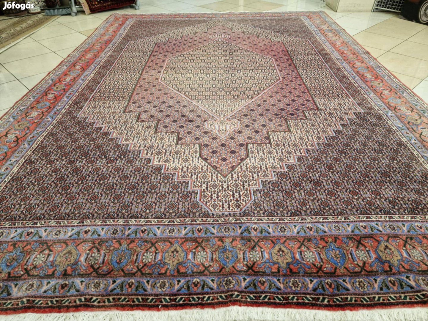 Álomszép iráni moud-bidjar 250x350 kézi gyapjú perzsa