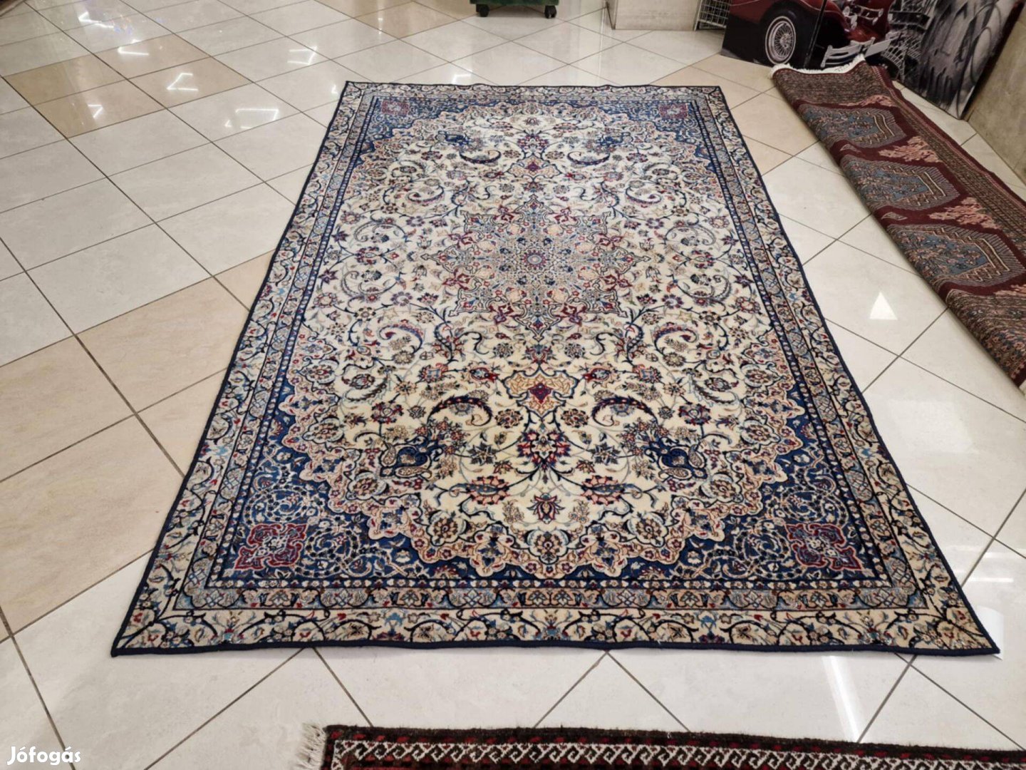 Álomszép tabriz motívumos 150x210 kézi gyapjú perzsa szőnyeg BFZ773