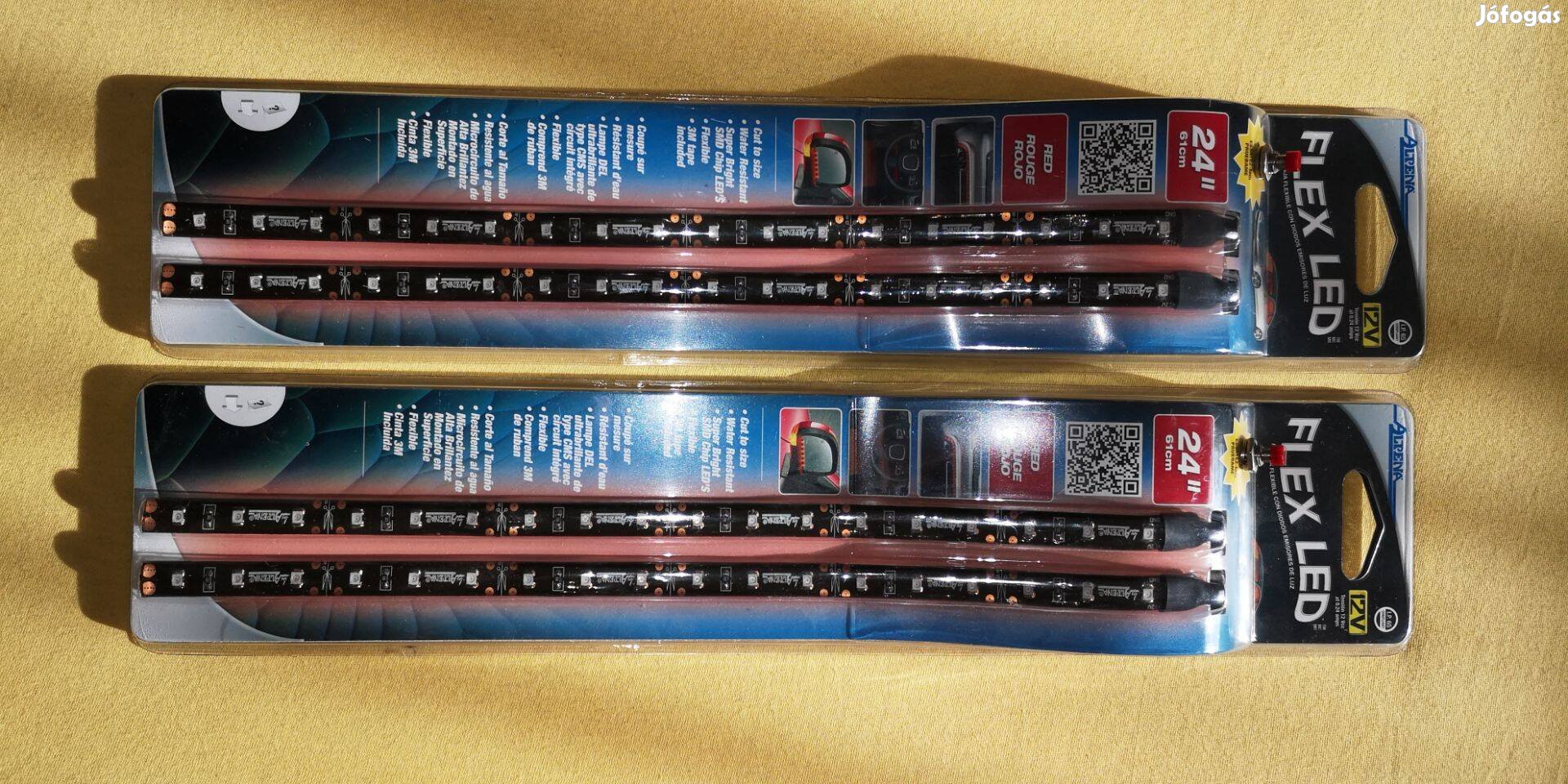 Alpena 77422b flexibilis led fényszalag 12v 58cm piros új
