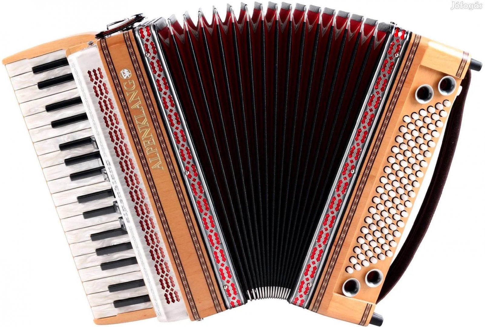 Alpenklang Pro Harmonika III 96 Billentyűs Styrian, Juharfa, Vörös