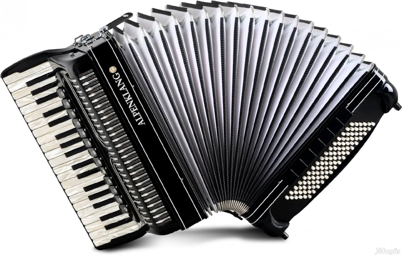 Alpenklang Pro Harmonika V 96 CM Elite Fekete