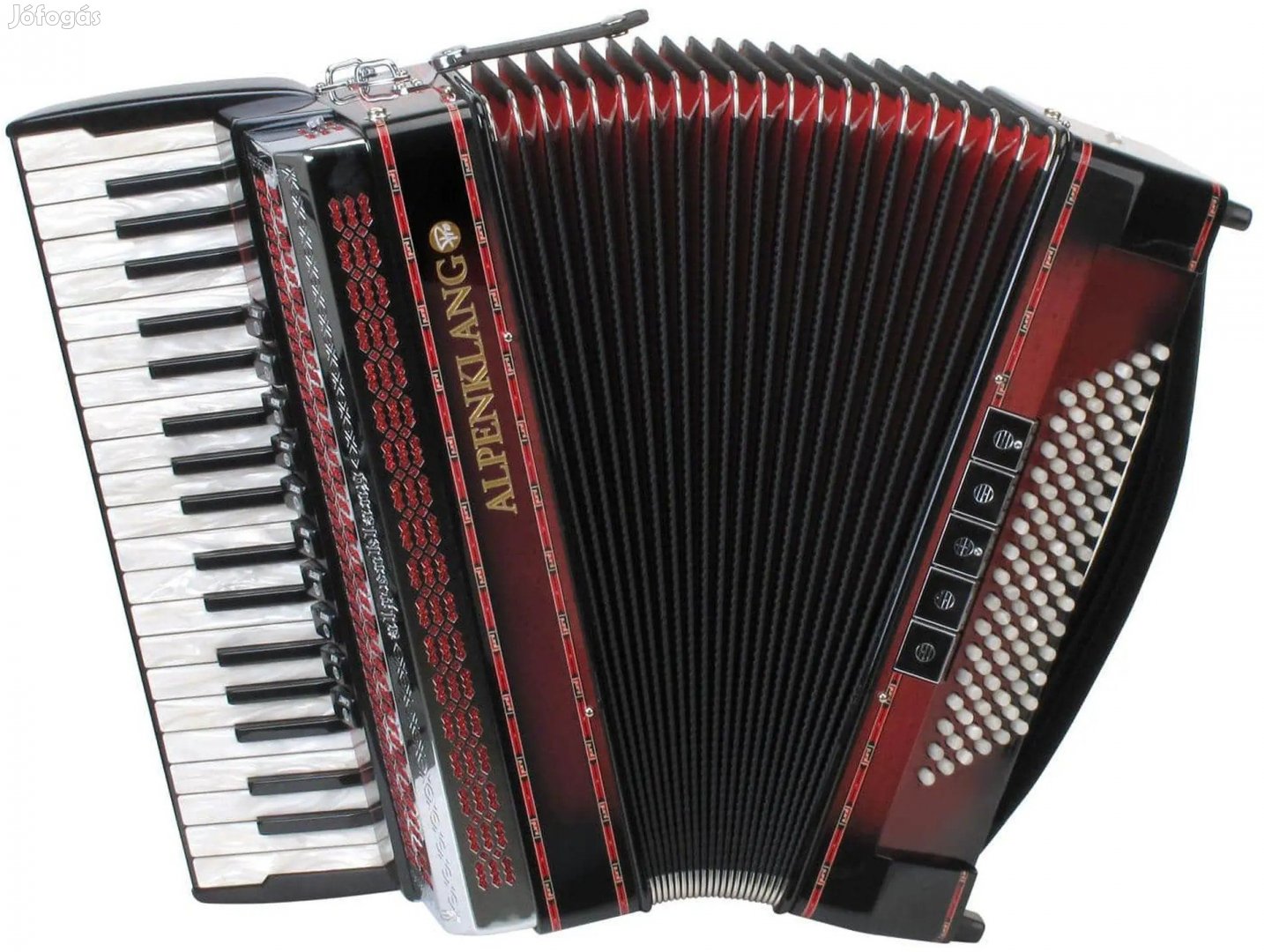 Alpenklang Pro IV 96 M Harmonika Árnyékvörös