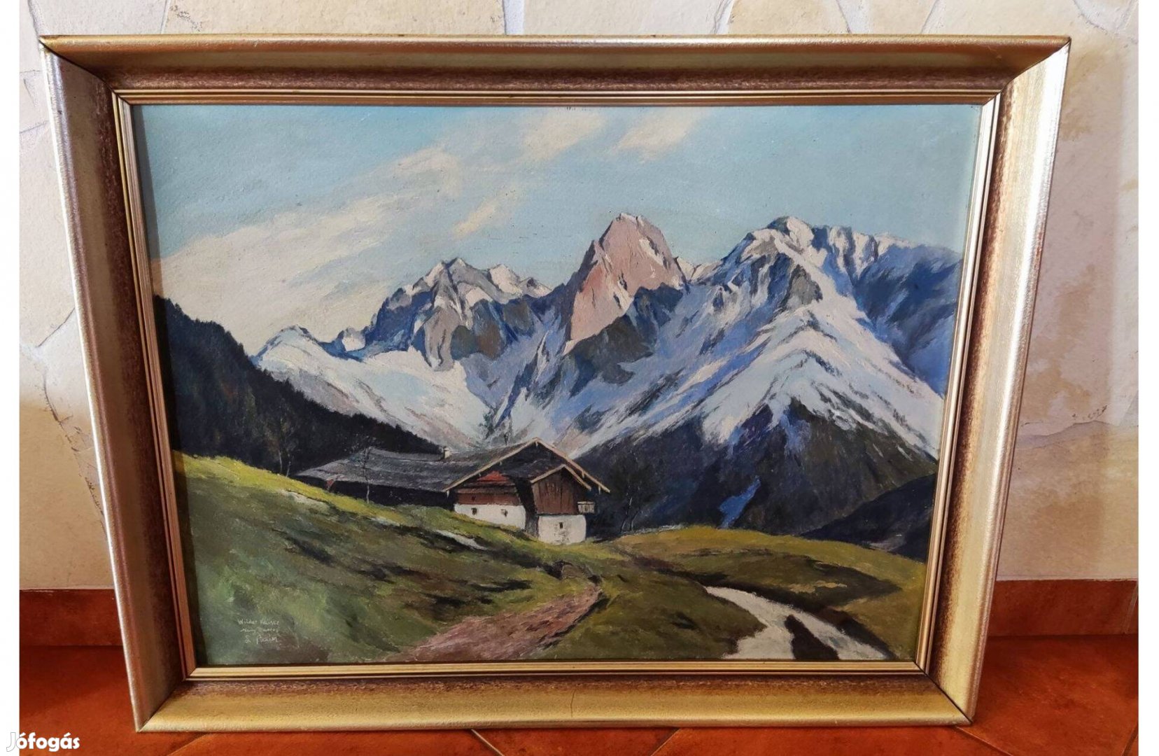Alpesi tájkép festmény