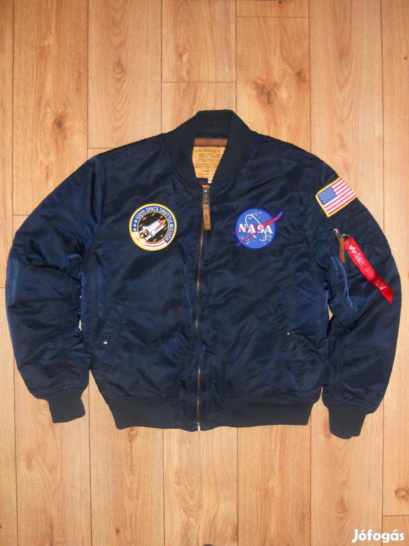 Alpha Industries MA-1 VF NASA sötétkék bomber dzseki (M-es)