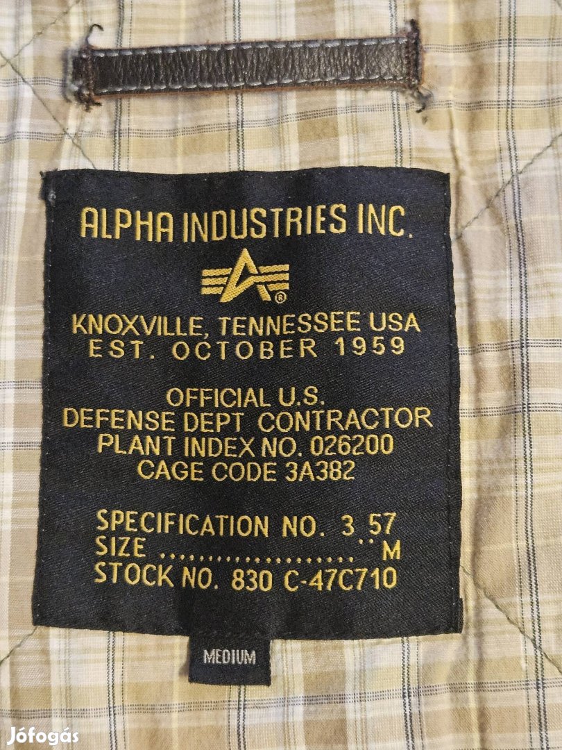 Alpha Industries bomber dzseki, pilóta kabát