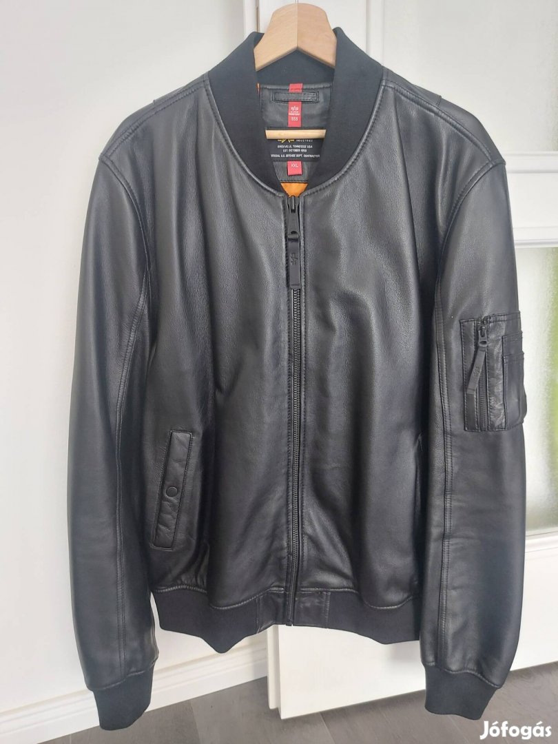 Alpha industries MA-1 Leather LF-black XXL jacket 