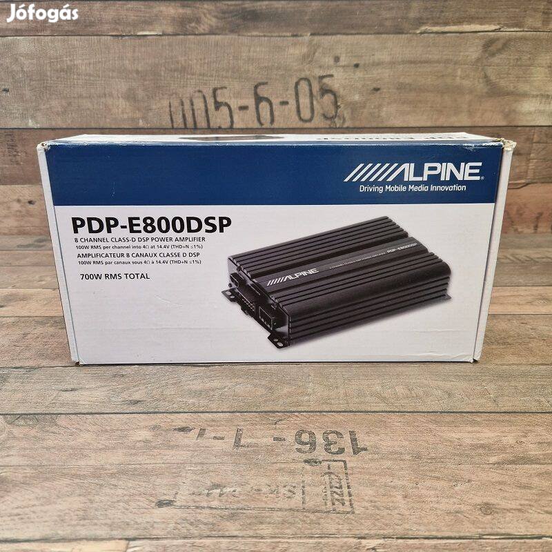 Alpine PDP-E800DSP 8 csatornás autó erősítő, 700W