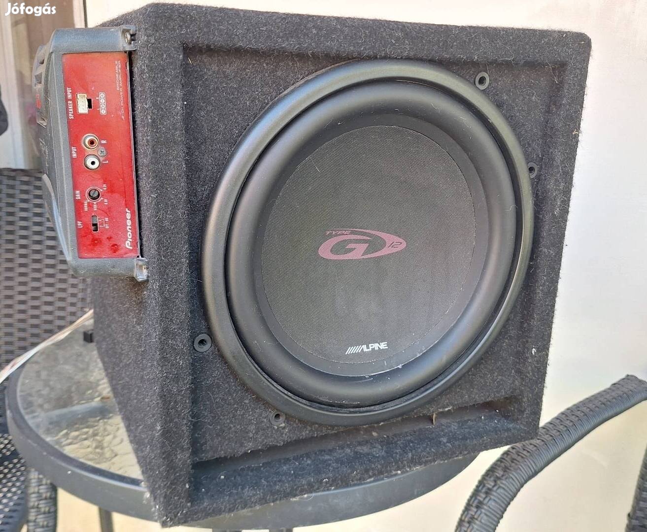 Alpine Sbg-1244BR 800W/250W Mélyláda + Pioneer GM-A3602 erősítő