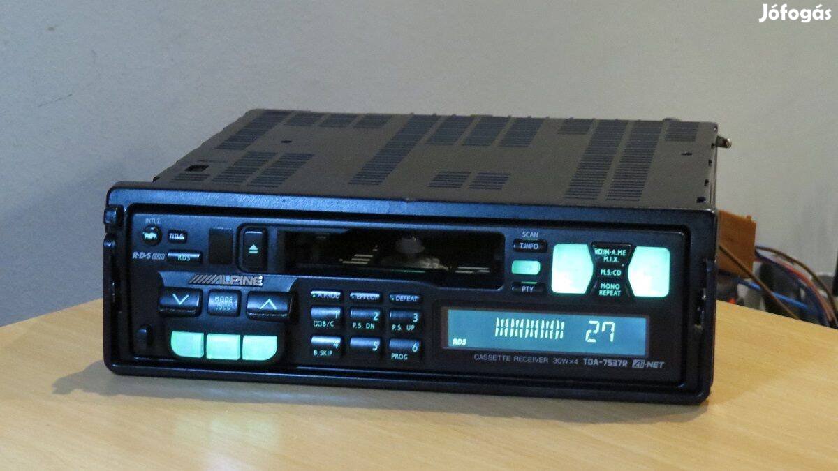 Alpine TDA-7537R régi retro rádió autórádió magnó