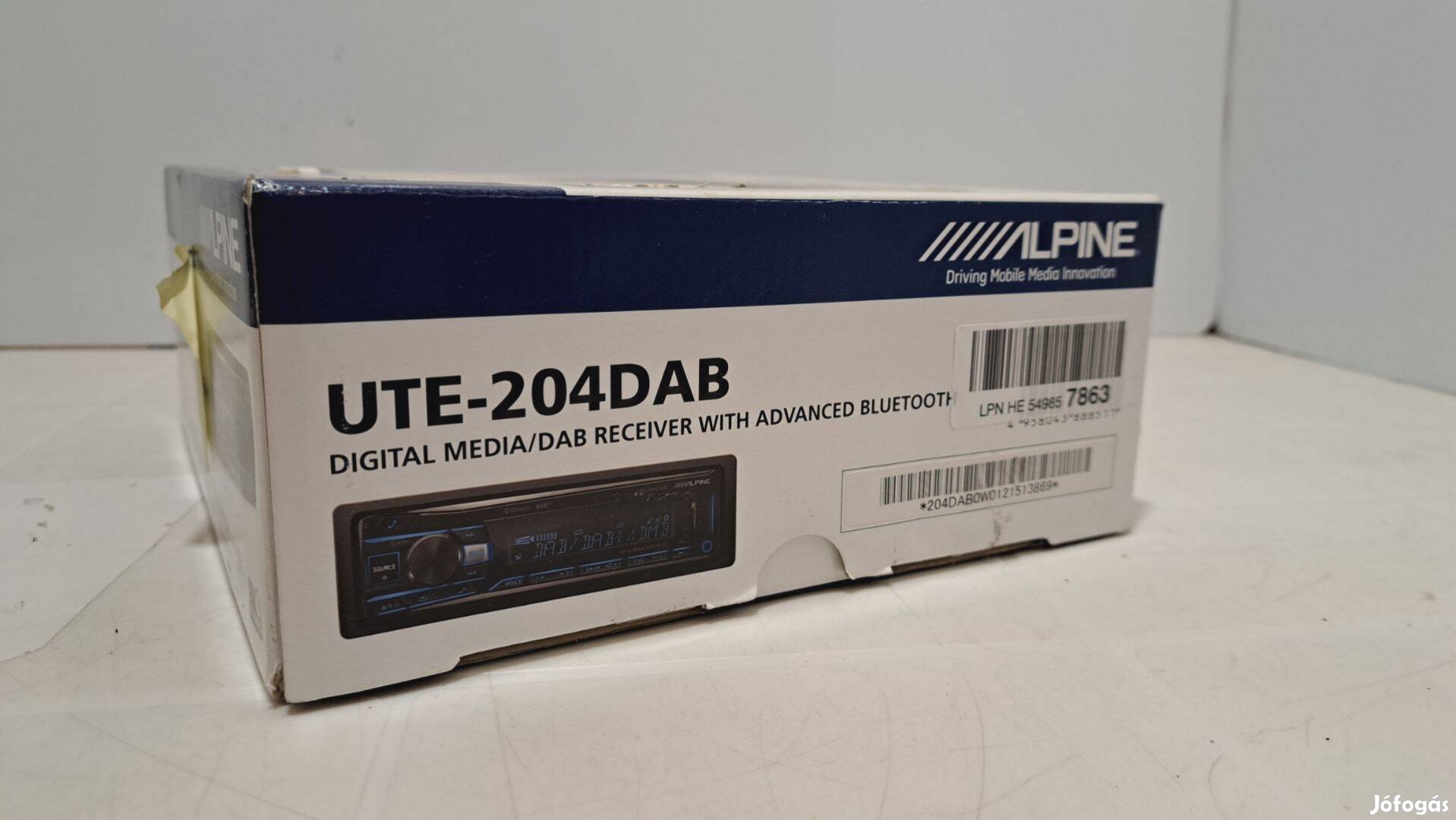 Alpine UTE-204DAB Autórádió USB /BLUETOOTH /RGB, új