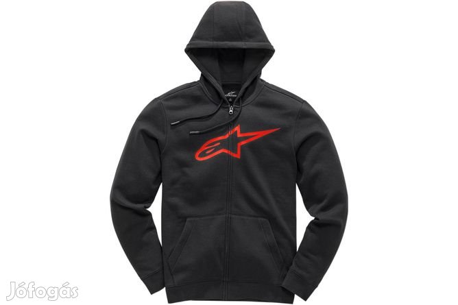 Alpinestars Age2 Zip kapucnis pulóver fekete/piros L