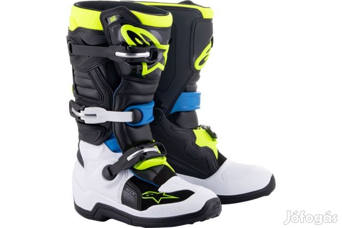 Alpinestars Csizma Tech 7s fekete / kék / neon sárga 35,5