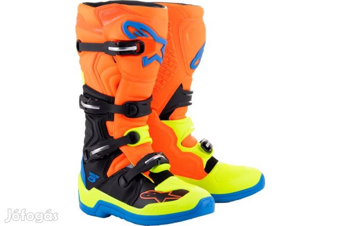 Alpinestars Tech 5 csizma neon narancs / kék / neon sárga 42