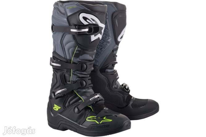 Alpinestars Tech 5 fekete / szürke / sárga motoros csizma 40,5