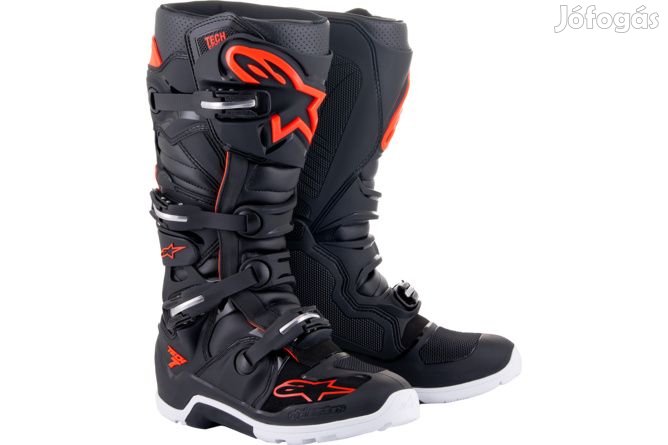 Alpinestars Tech 7 Enduro fekete / piros csizma 43