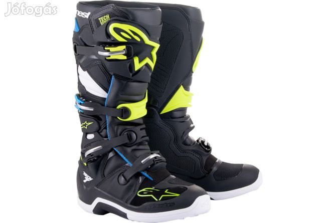 Alpinestars Tech 7 csizma fekete / kék / neon sárga 48