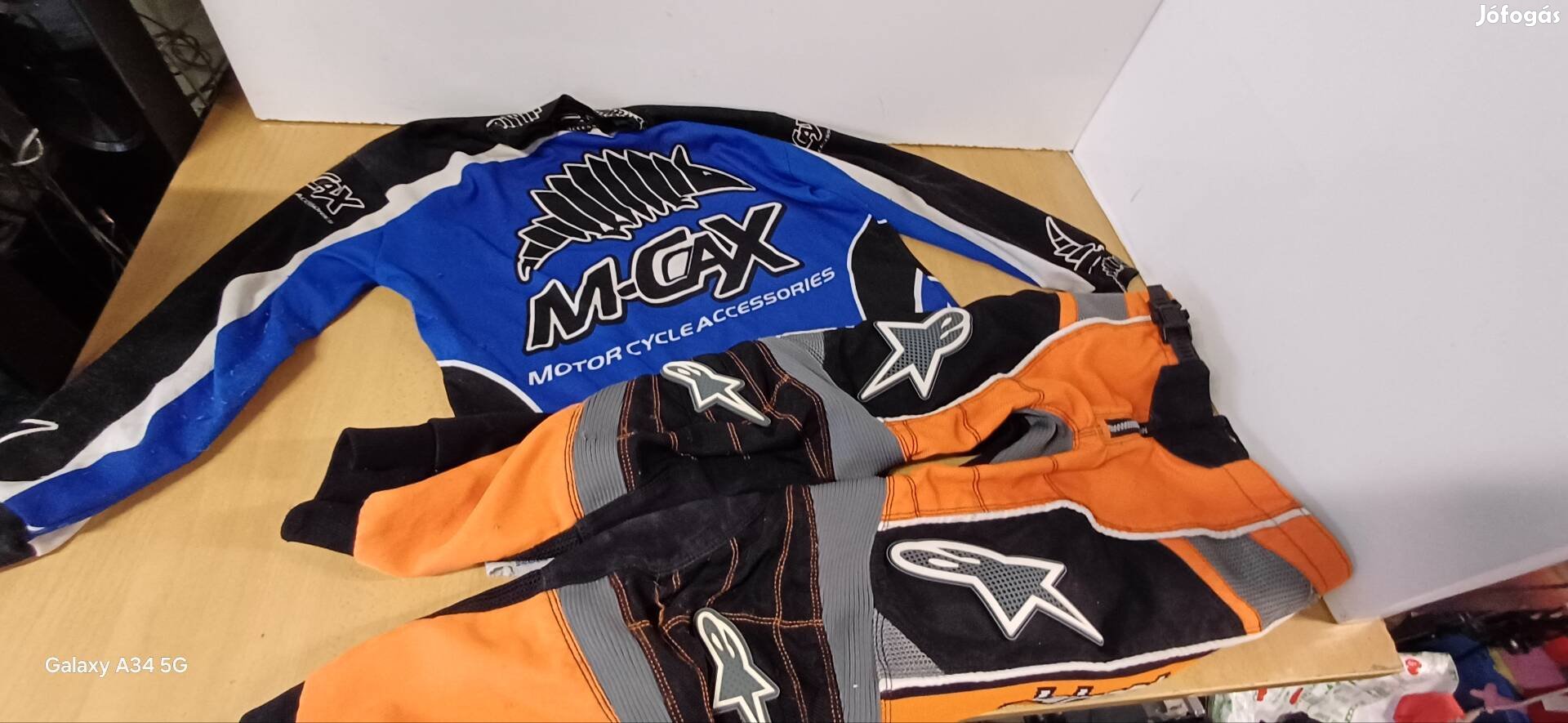 Alpinestars gyerek cross nadrág, +protektoring, fox kesztyű, poló