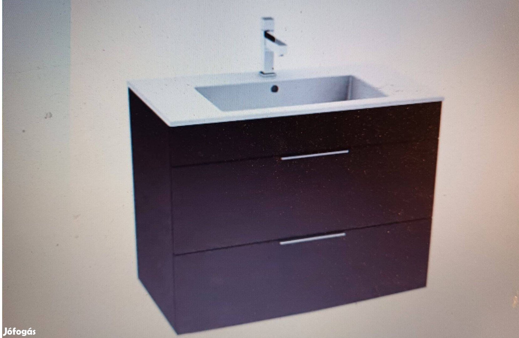 Alsószekrény 65x43 cm-es mosdóval, sötét tölgy (wenge) Eladó