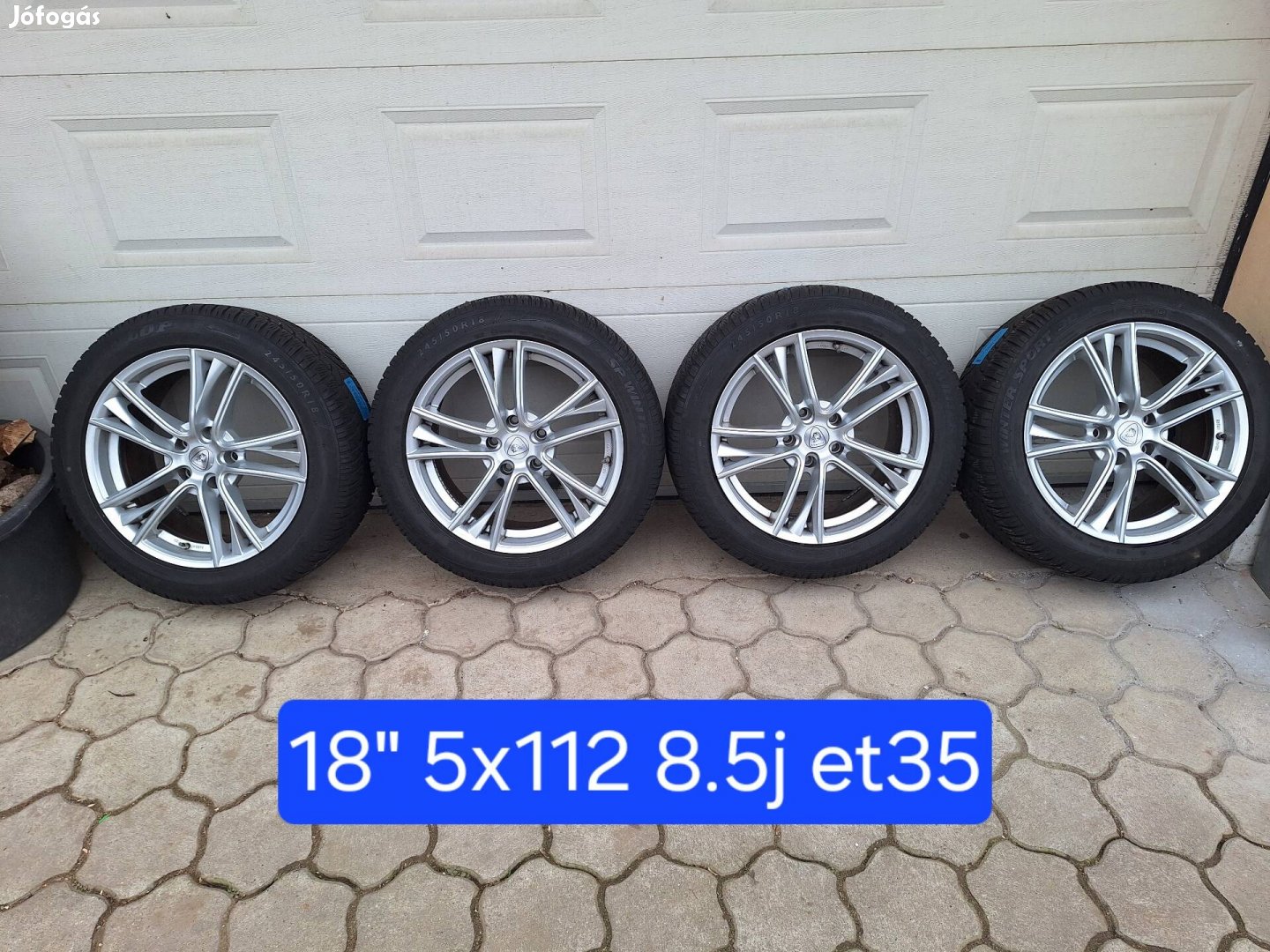 Aluett 18" 5x112 8j et35 garnitúra gumival.