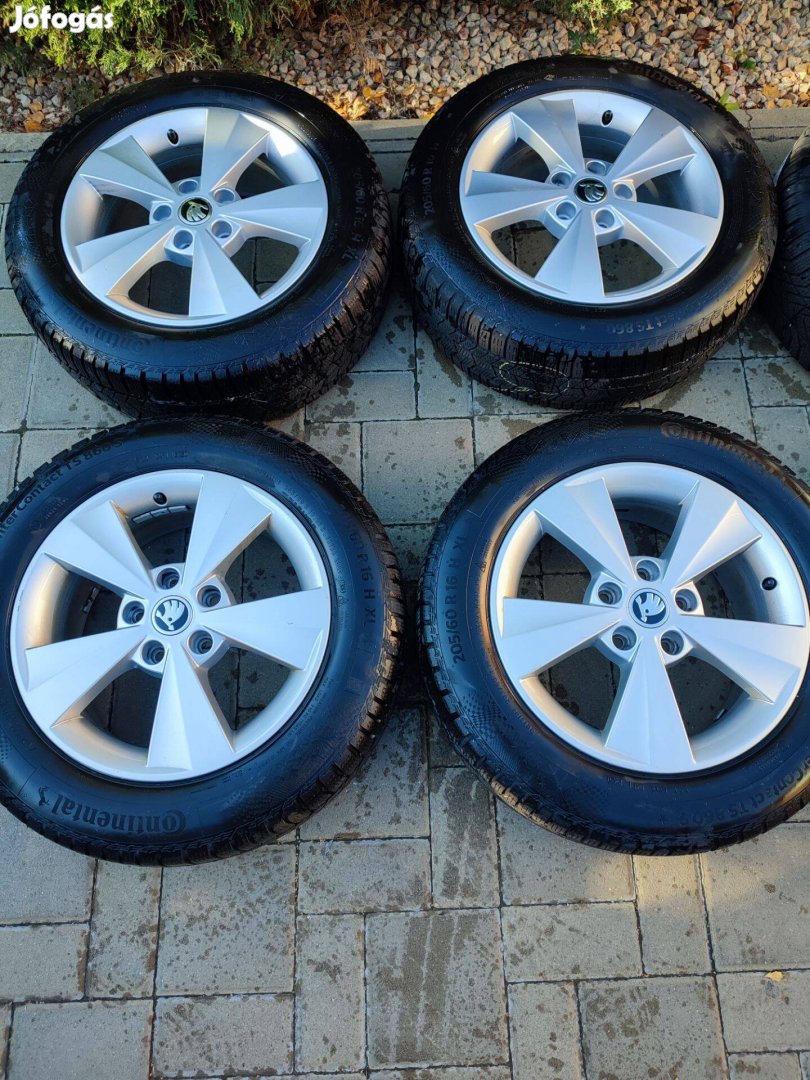 Alufelni 5x112 Skoda gyári újszerű garnitúra 16"méretben!