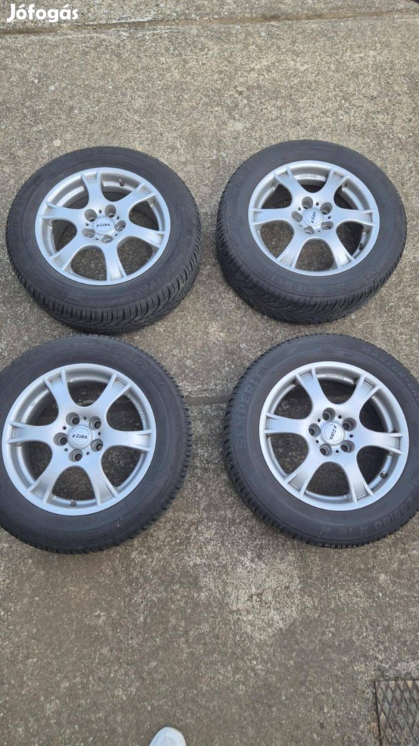 Alufelni garnitura (5x114,3) Semperit 205/60 R16 téligumival eladó