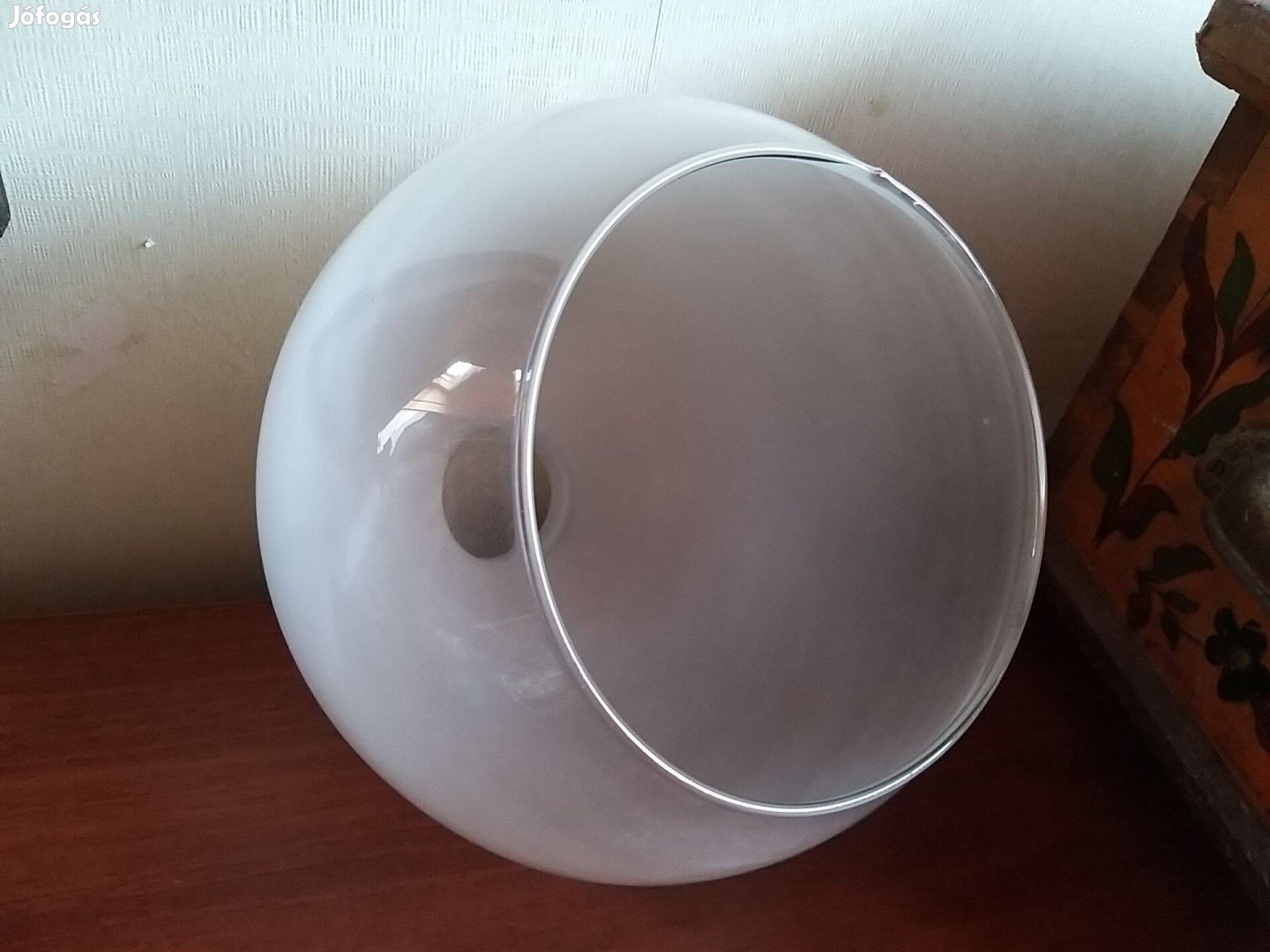 Alul nyitott kerek üveg lámpabúra