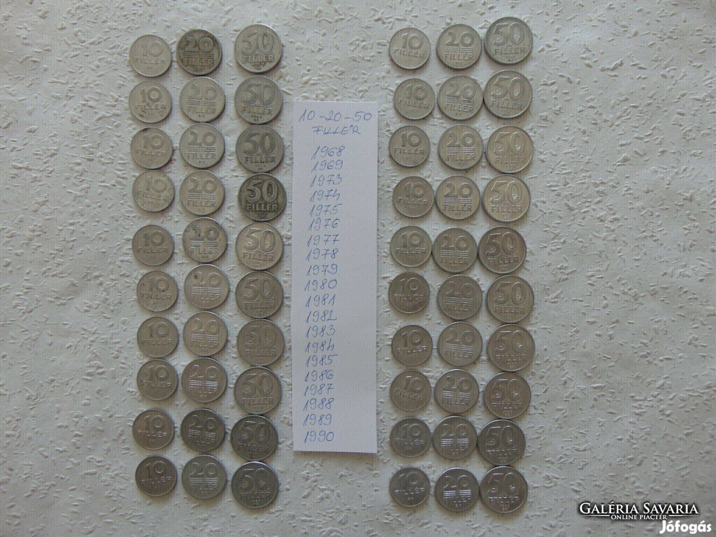 Alumínium 10 - 20 - 50 fillér 60 darab LOT ! Kép szerinti állapotban