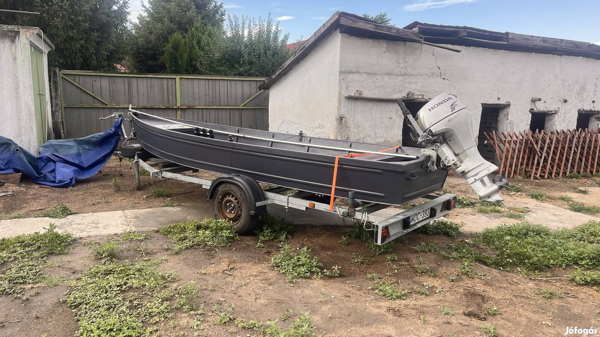 Aluminium csónak ,honda 4t, futó 