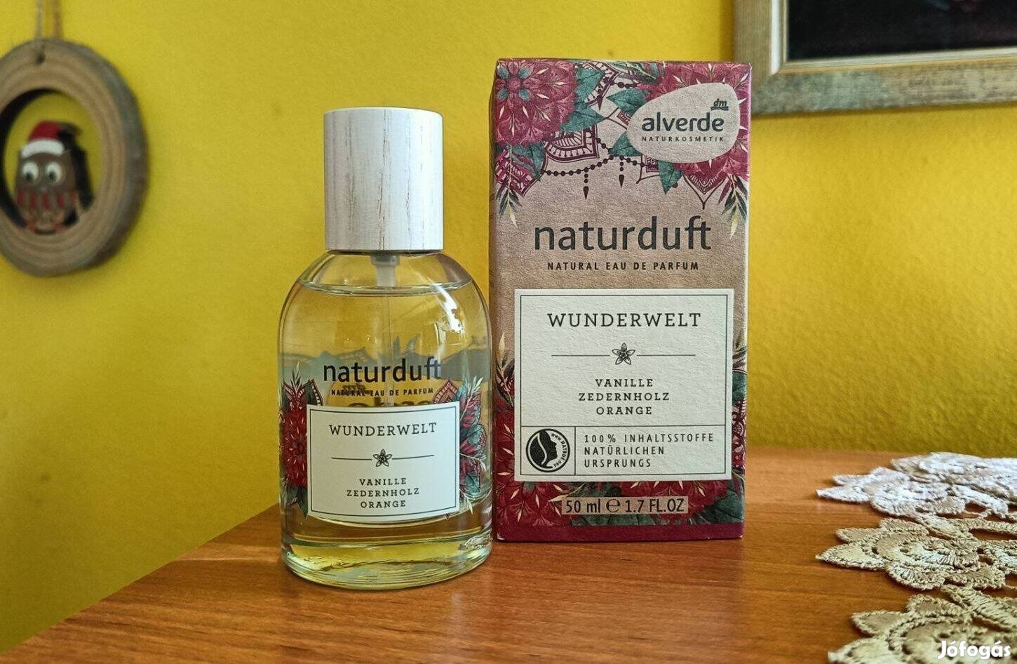 Alverde Wunderwelt vegán férfi női parfüm (keleties-fás illat )