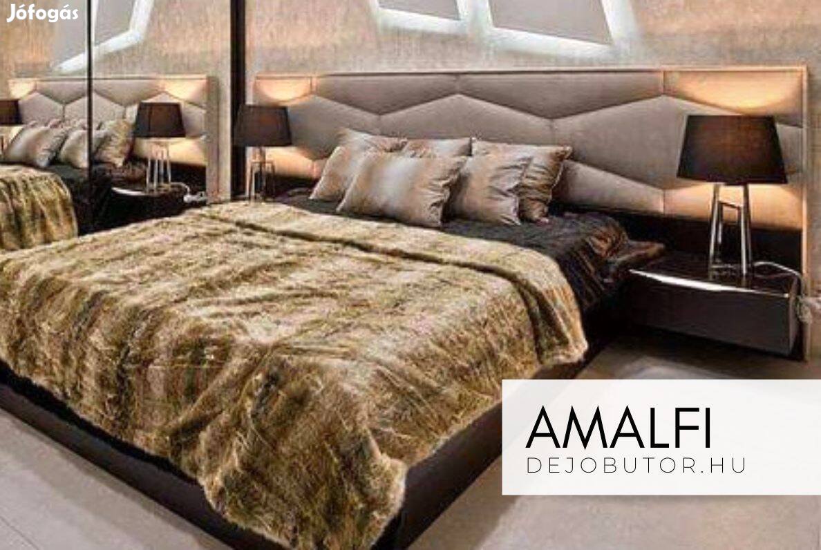Amalfy szélesített luxus franciaágy 140x200 cm betét + ágyneműtartó