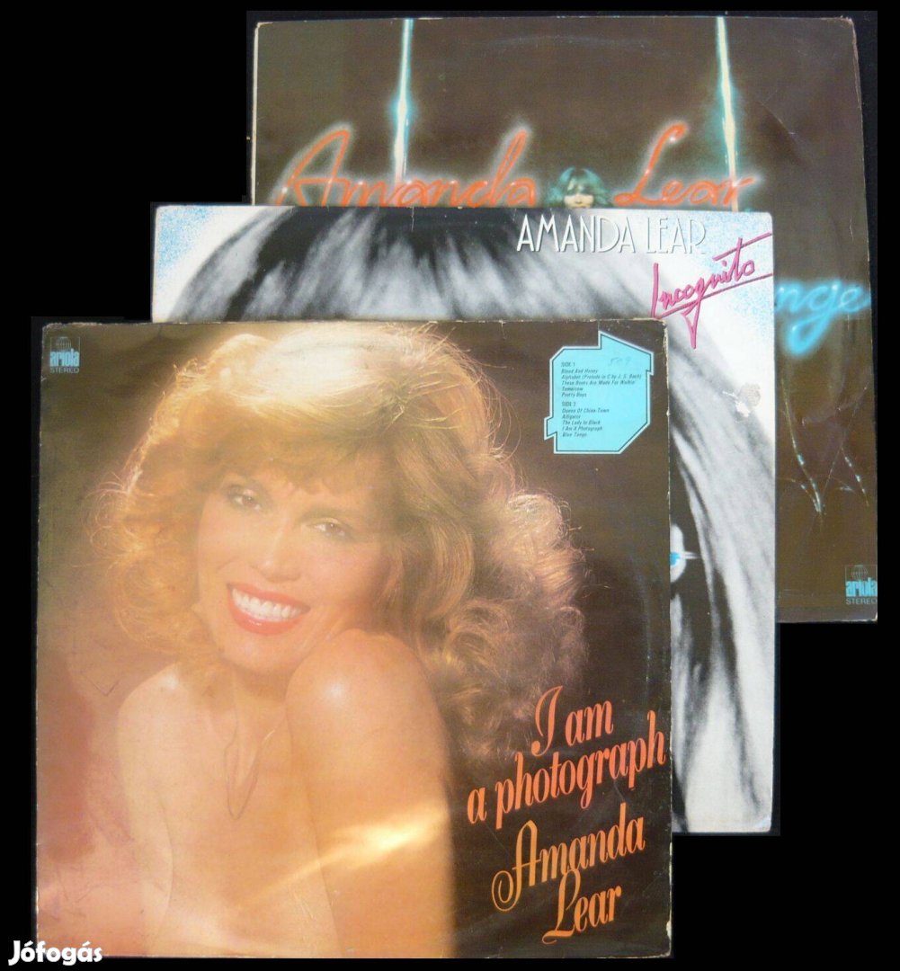 Amanda Lear LP-kollekció (1 jugo, 2 indiai nyomású album)